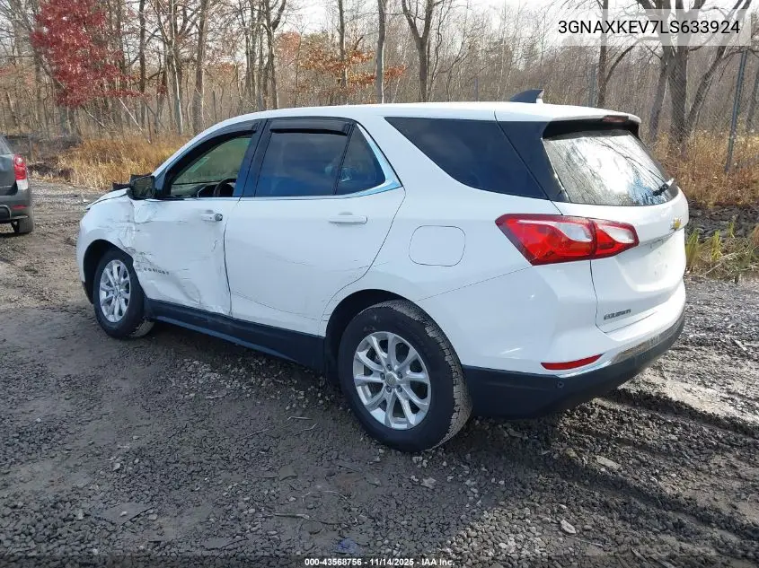 3GNAXKEV7LS633924 2020 Chevrolet Equinox Fwd Lt 1.5L Turbo
