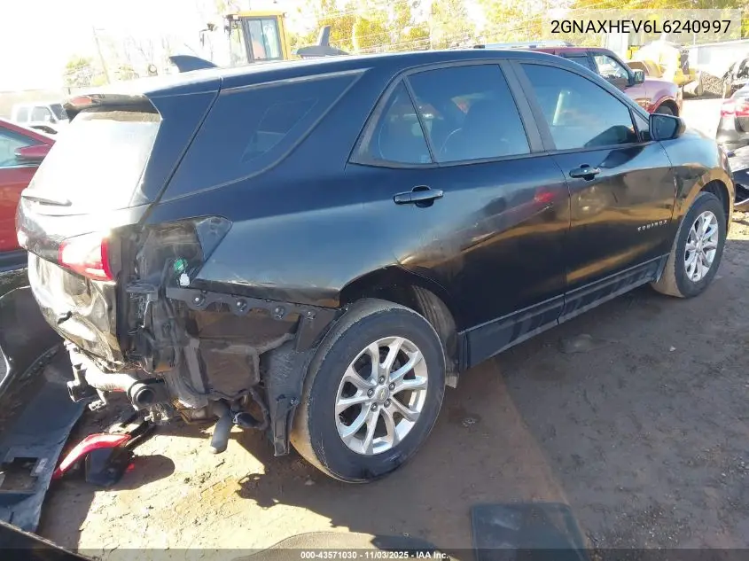 2GNAXHEV6L6240997 2020 Chevrolet Equinox Fwd Ls