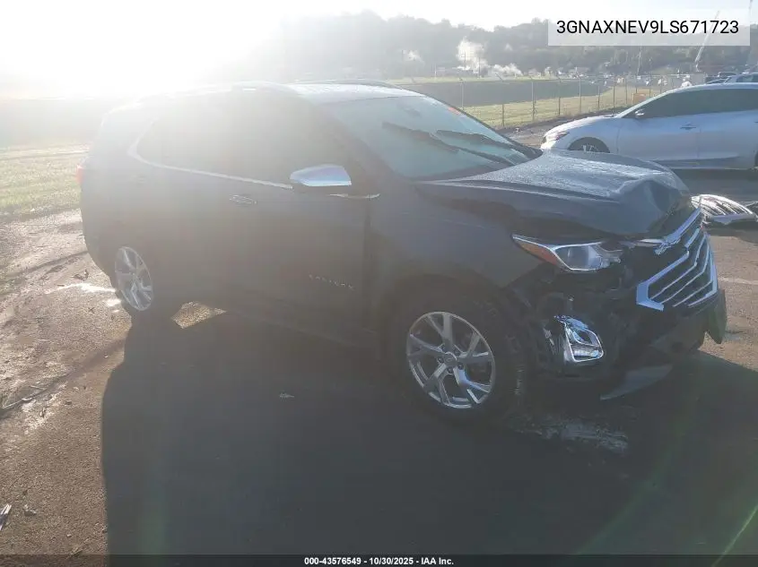 3GNAXNEV9LS671723 2020 Chevrolet Equinox Fwd Premier 1.5L Turbo