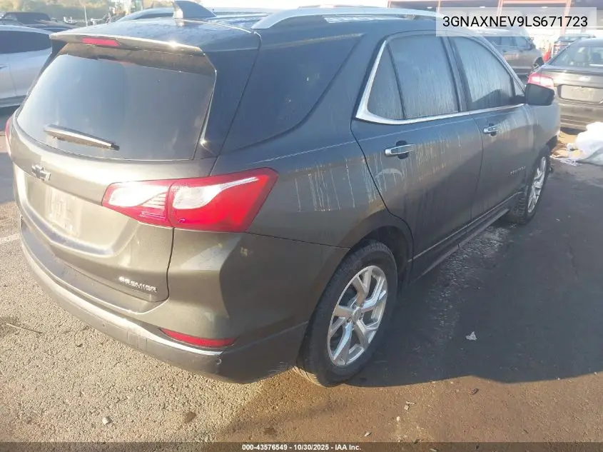 3GNAXNEV9LS671723 2020 Chevrolet Equinox Fwd Premier 1.5L Turbo