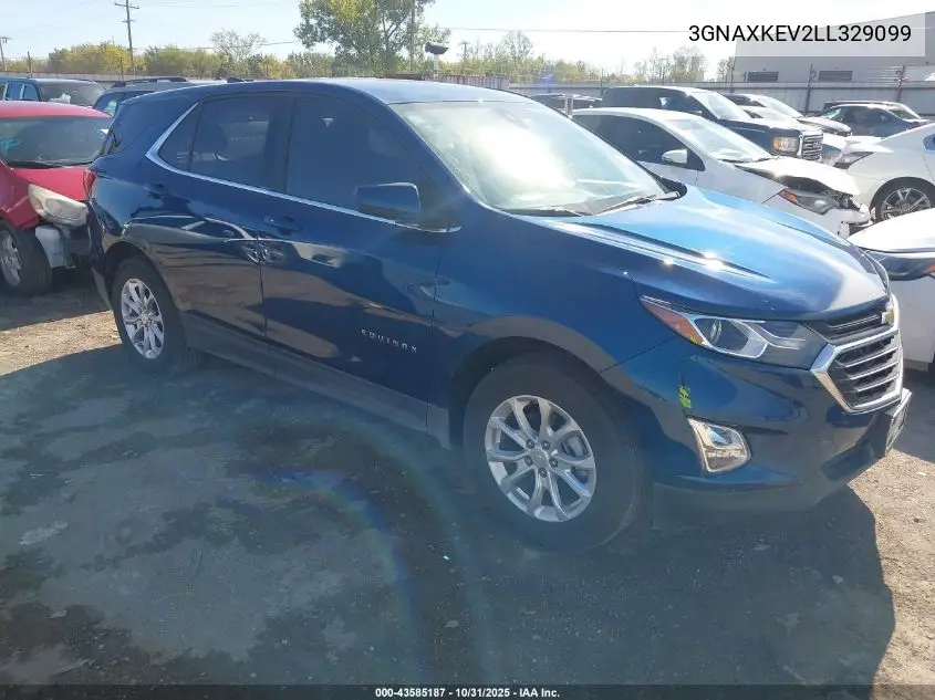 3GNAXKEV2LL329099 2020 Chevrolet Equinox Fwd Lt 1.5L Turbo