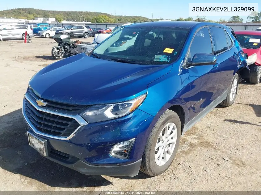 3GNAXKEV2LL329099 2020 Chevrolet Equinox Fwd Lt 1.5L Turbo