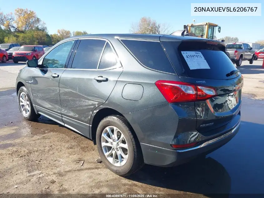 2GNAXUEV5L6206767 2020 Chevrolet Equinox Awd Lt 1.5L Turbo