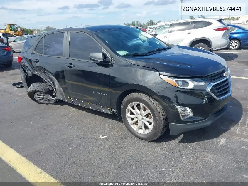 2GNAXHEV8L6274441 2020 Chevrolet Equinox Fwd Ls