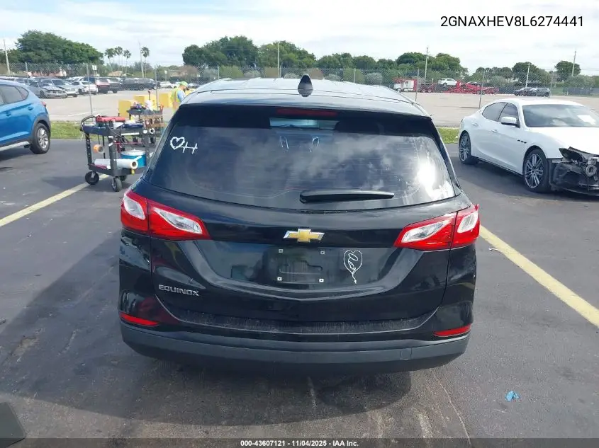 2GNAXHEV8L6274441 2020 Chevrolet Equinox Fwd Ls