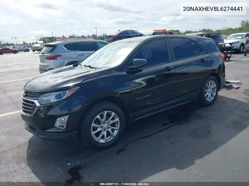 2GNAXHEV8L6274441 2020 Chevrolet Equinox Fwd Ls