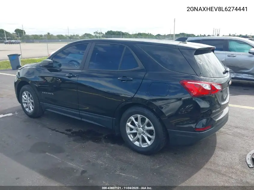 2GNAXHEV8L6274441 2020 Chevrolet Equinox Fwd Ls