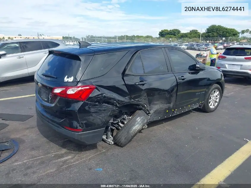 2GNAXHEV8L6274441 2020 Chevrolet Equinox Fwd Ls