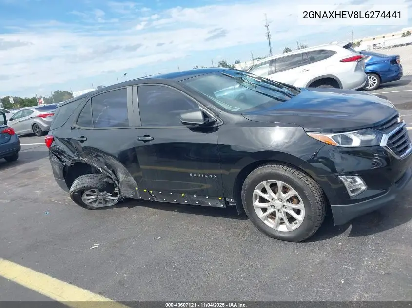 2GNAXHEV8L6274441 2020 Chevrolet Equinox Fwd Ls