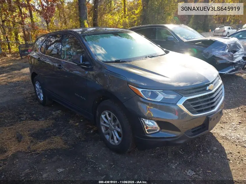 3GNAXUEV3LS645919 2020 Chevrolet Equinox Awd Lt 1.5L Turbo