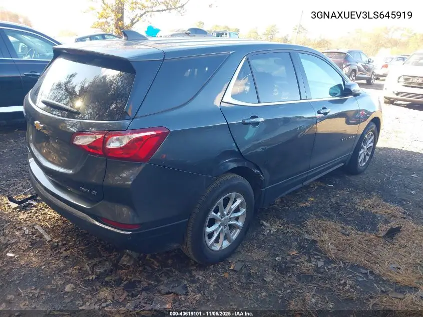 3GNAXUEV3LS645919 2020 Chevrolet Equinox Awd Lt 1.5L Turbo