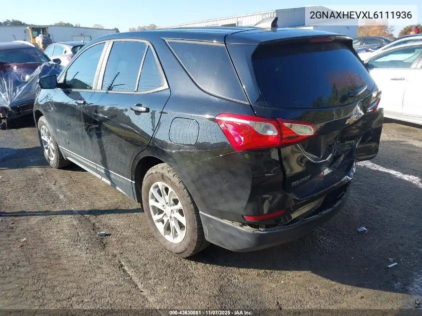 2GNAXHEVXL6111936 2020 Chevrolet Equinox Fwd Ls