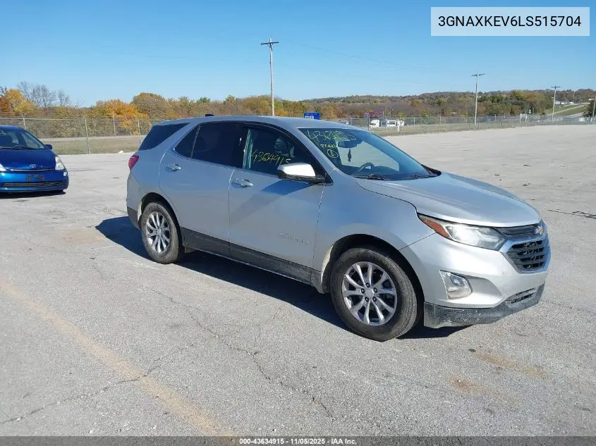 3GNAXKEV6LS515704 2020 Chevrolet Equinox Fwd Lt 1.5L Turbo