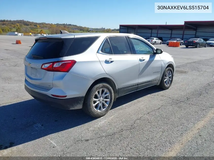 3GNAXKEV6LS515704 2020 Chevrolet Equinox Fwd Lt 1.5L Turbo