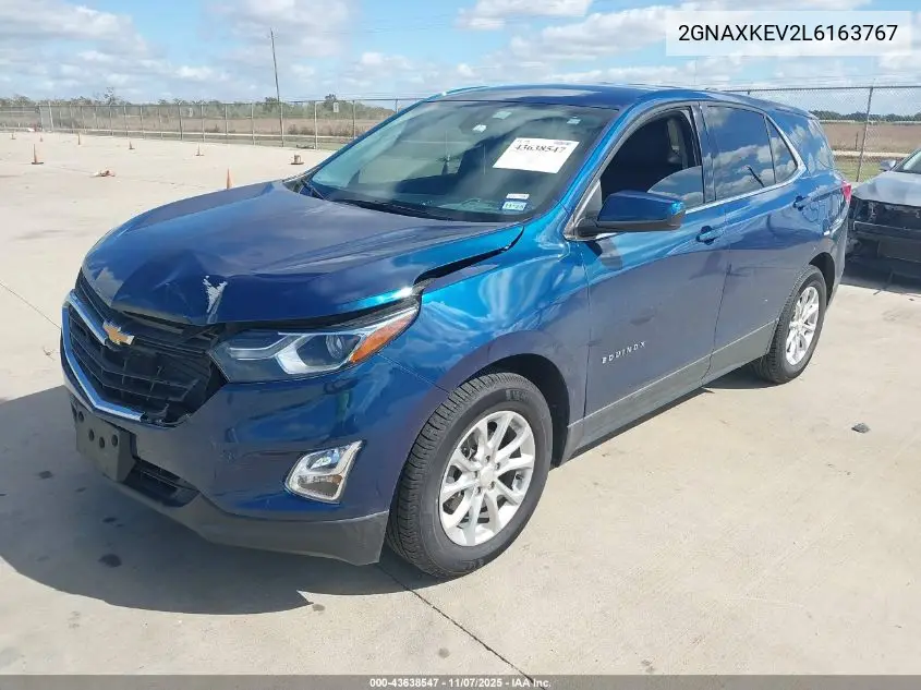 2GNAXKEV2L6163767 2020 Chevrolet Equinox Fwd Lt 1.5L Turbo