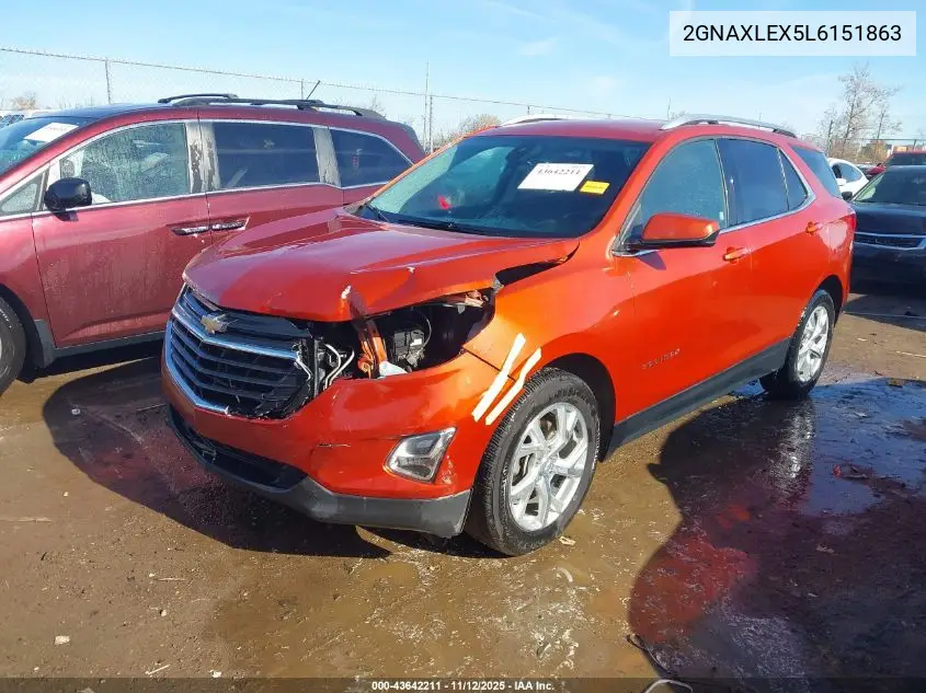 2GNAXLEX5L6151863 2020 Chevrolet Equinox Fwd Lt 2.0L Turbo