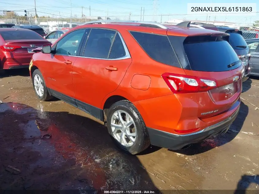 2GNAXLEX5L6151863 2020 Chevrolet Equinox Fwd Lt 2.0L Turbo