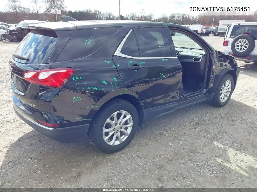 2GNAXTEV5L6175451 2020 Chevrolet Equinox Awd 2Fl