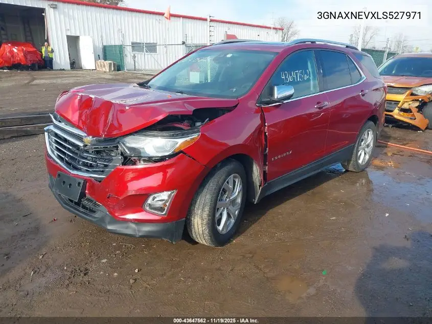 3GNAXNEVXLS527971 2020 Chevrolet Equinox Fwd Premier 1.5L Turbo