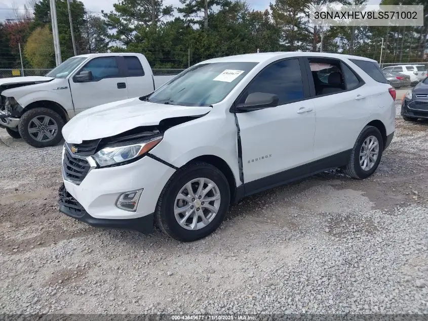 3GNAXHEV8LS571002 2020 Chevrolet Equinox Fwd Ls