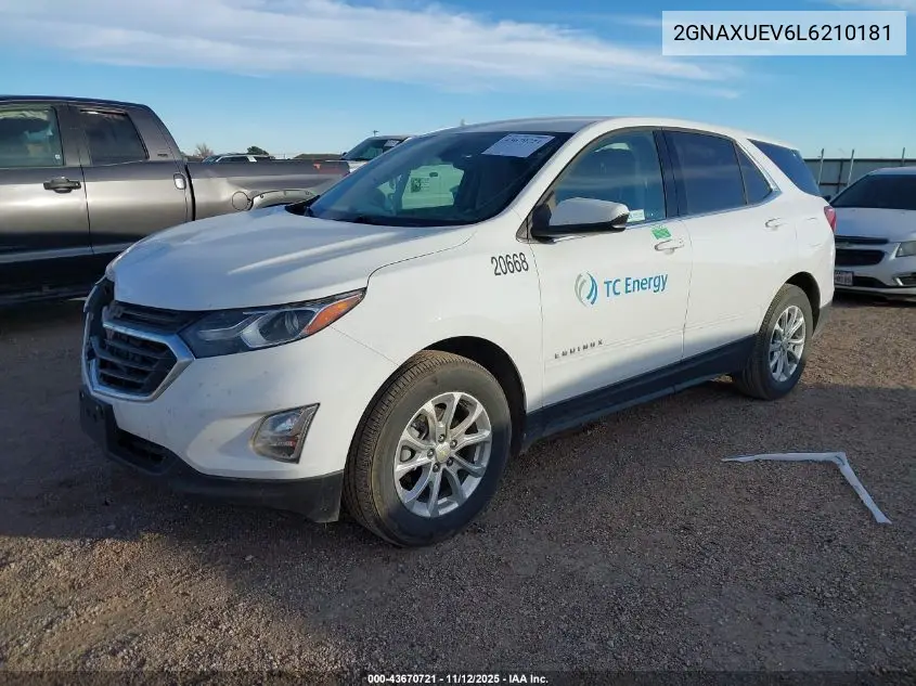 2GNAXUEV6L6210181 2020 Chevrolet Equinox Awd Lt 1.5L Turbo