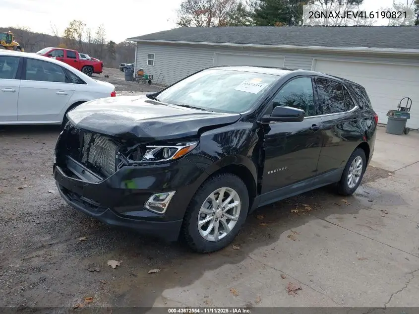 2GNAXJEV4L6190821 2020 Chevrolet Equinox Fwd 2Fl