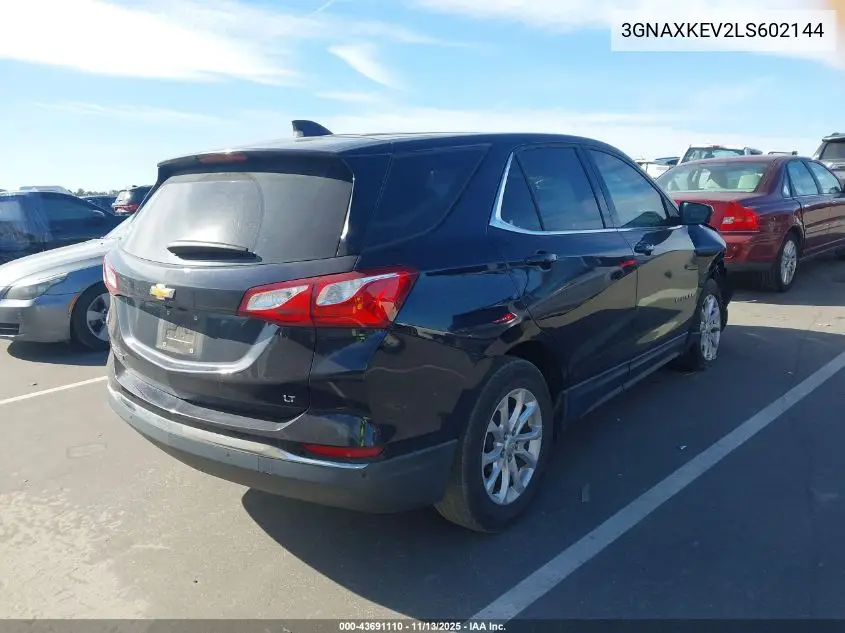 3GNAXKEV2LS602144 2020 Chevrolet Equinox Fwd Lt 1.5L Turbo