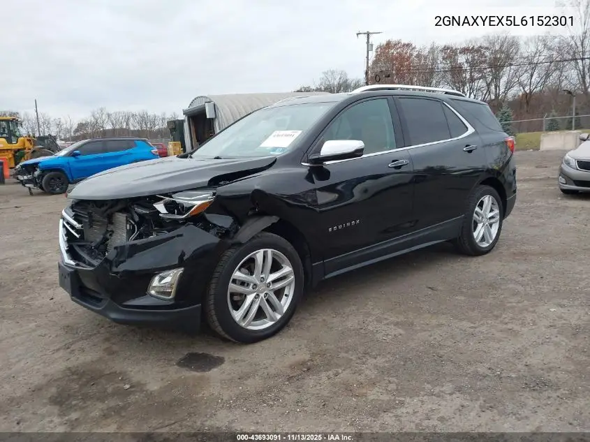 2GNAXYEX5L6152301 2020 Chevrolet Equinox Awd Premier 2.0L Turbo