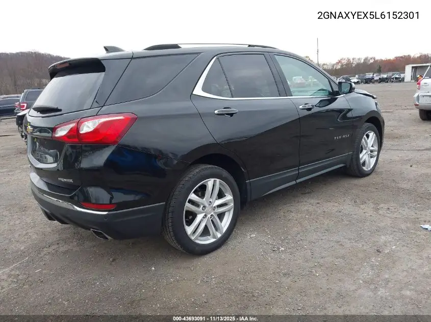 2GNAXYEX5L6152301 2020 Chevrolet Equinox Awd Premier 2.0L Turbo