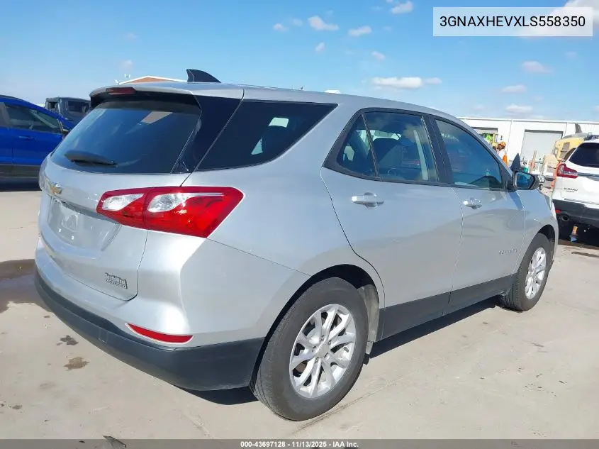 3GNAXHEVXLS558350 2020 Chevrolet Equinox Fwd Ls
