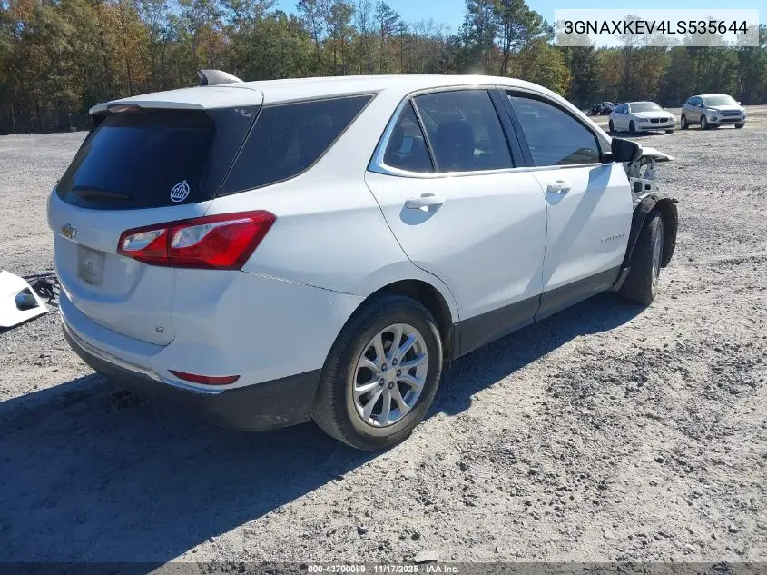 3GNAXKEV4LS535644 2020 Chevrolet Equinox Fwd Lt 1.5L Turbo