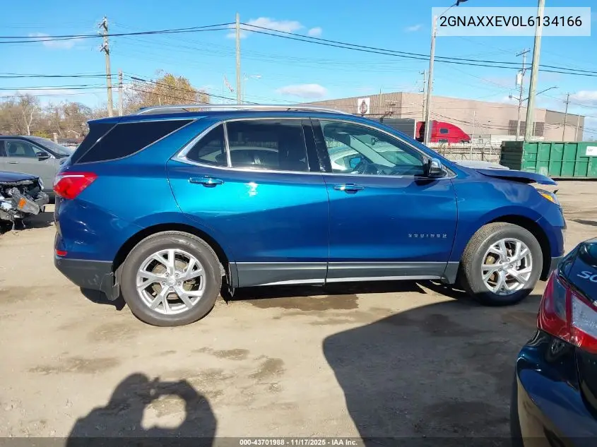 2GNAXXEV0L6134166 2020 Chevrolet Equinox Awd Premier 1.5L Turbo