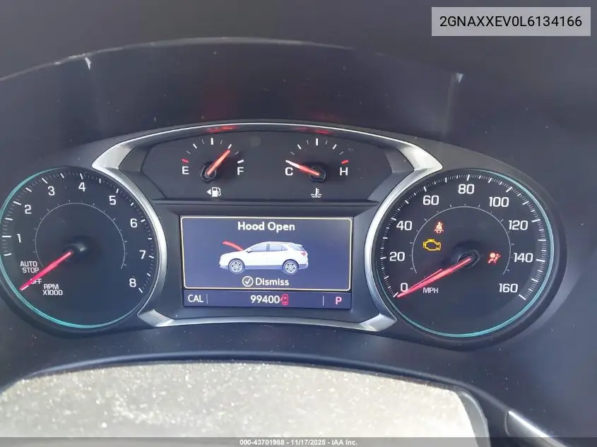 2GNAXXEV0L6134166 2020 Chevrolet Equinox Awd Premier 1.5L Turbo