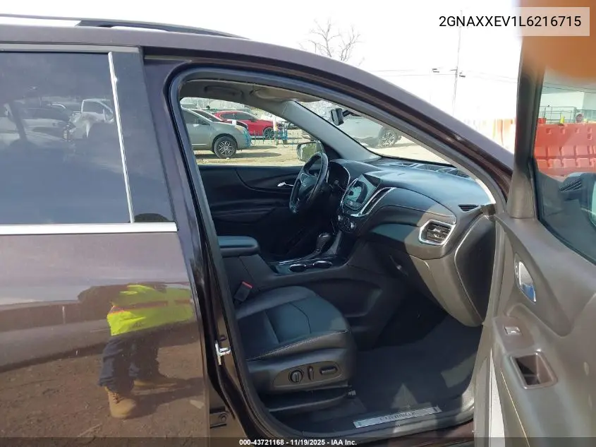 2GNAXXEV1L6216715 2020 Chevrolet Equinox Awd Premier 1.5L Turbo