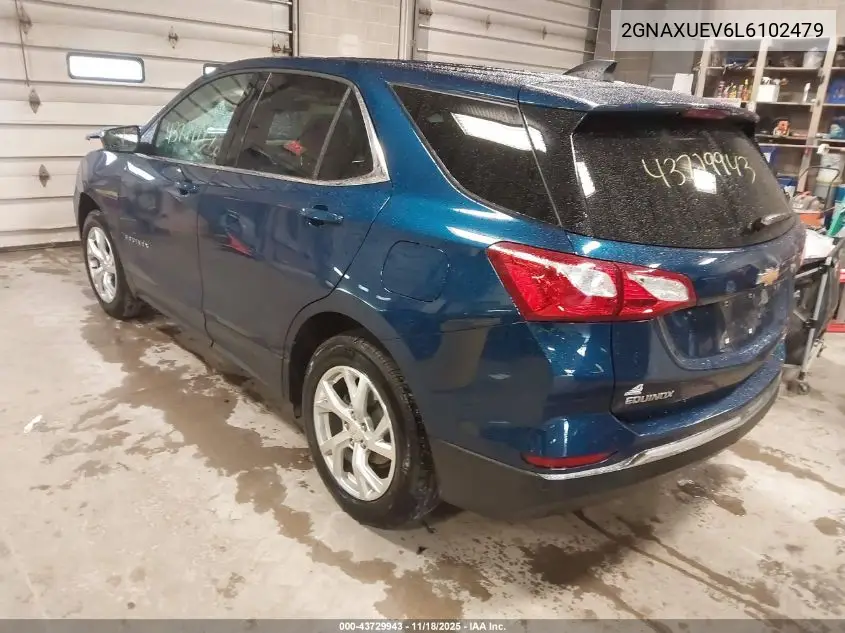 2GNAXUEV6L6102479 2020 Chevrolet Equinox Awd Lt 1.5L Turbo