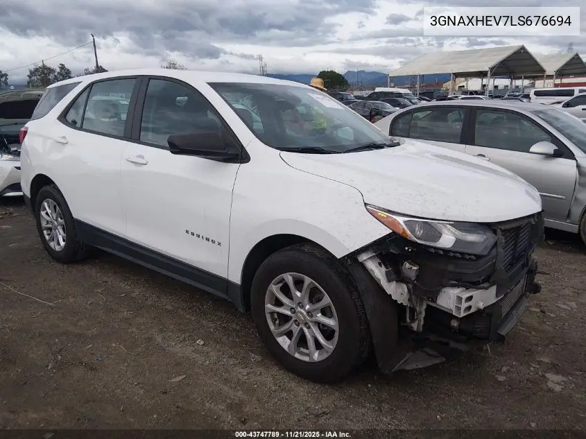 3GNAXHEV7LS676694 2020 Chevrolet Equinox Fwd Ls