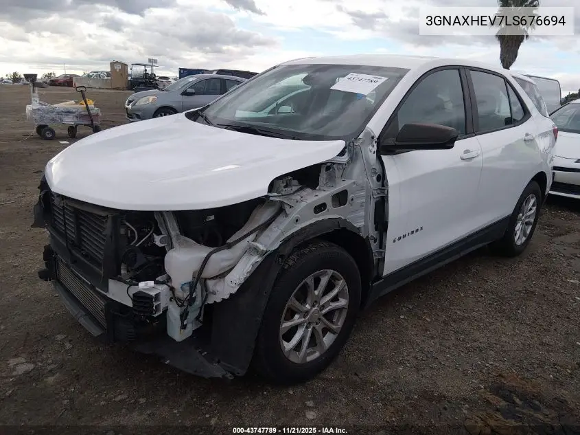 3GNAXHEV7LS676694 2020 Chevrolet Equinox Fwd Ls