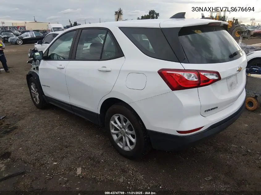 3GNAXHEV7LS676694 2020 Chevrolet Equinox Fwd Ls