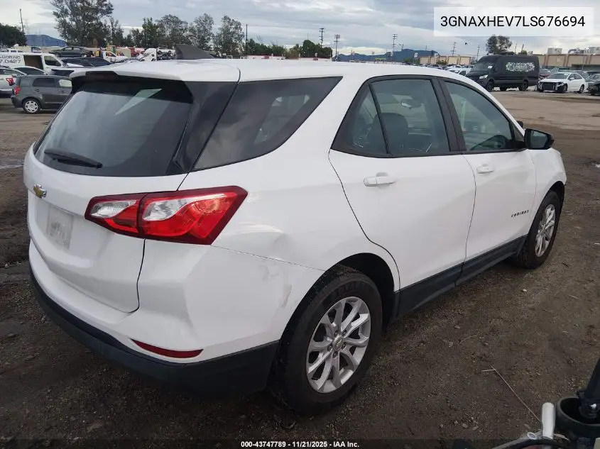 3GNAXHEV7LS676694 2020 Chevrolet Equinox Fwd Ls