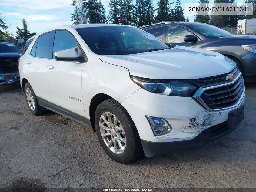 2GNAXKEV1L6211341 2020 Chevrolet Equinox Fwd Lt 1.5L Turbo