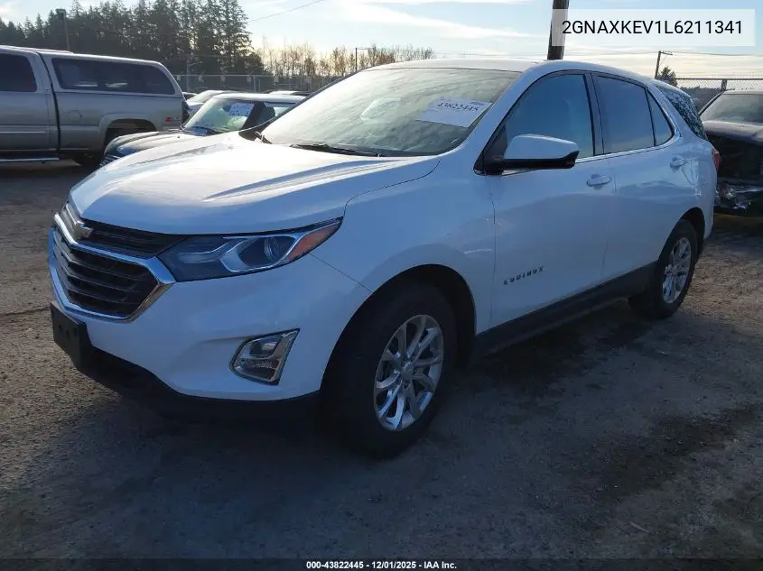 2GNAXKEV1L6211341 2020 Chevrolet Equinox Fwd Lt 1.5L Turbo