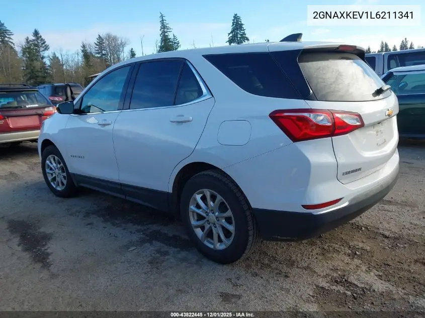 2GNAXKEV1L6211341 2020 Chevrolet Equinox Fwd Lt 1.5L Turbo