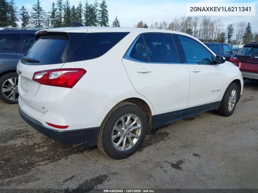2GNAXKEV1L6211341 2020 Chevrolet Equinox Fwd Lt 1.5L Turbo