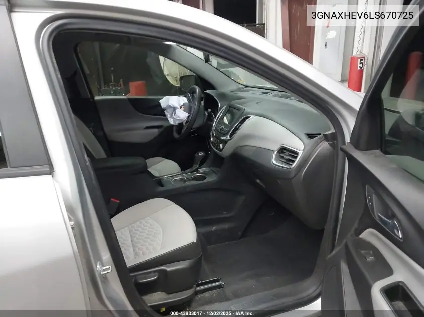 3GNAXHEV6LS670725 2020 Chevrolet Equinox Fwd Ls