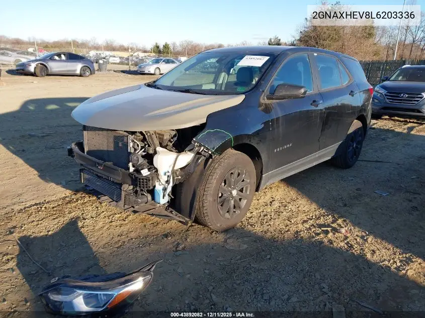 2GNAXHEV8L6203336 2020 Chevrolet Equinox Fwd Ls