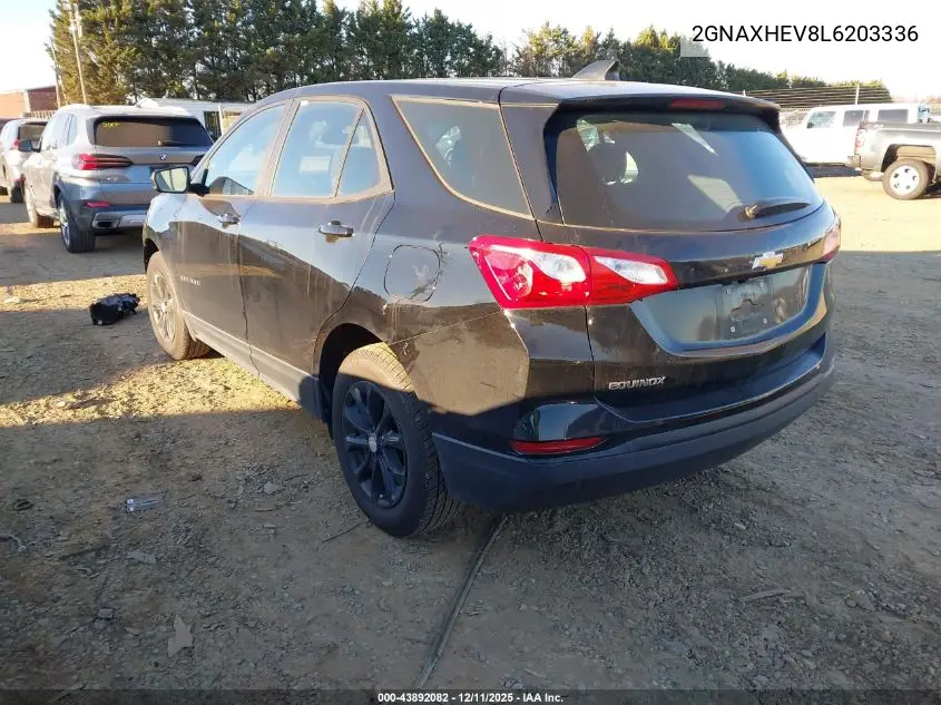2GNAXHEV8L6203336 2020 Chevrolet Equinox Fwd Ls