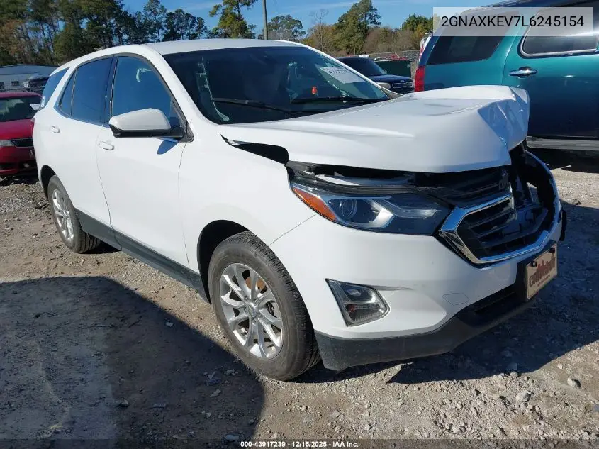 2GNAXKEV7L6245154 2020 Chevrolet Equinox Fwd Lt 1.5L Turbo