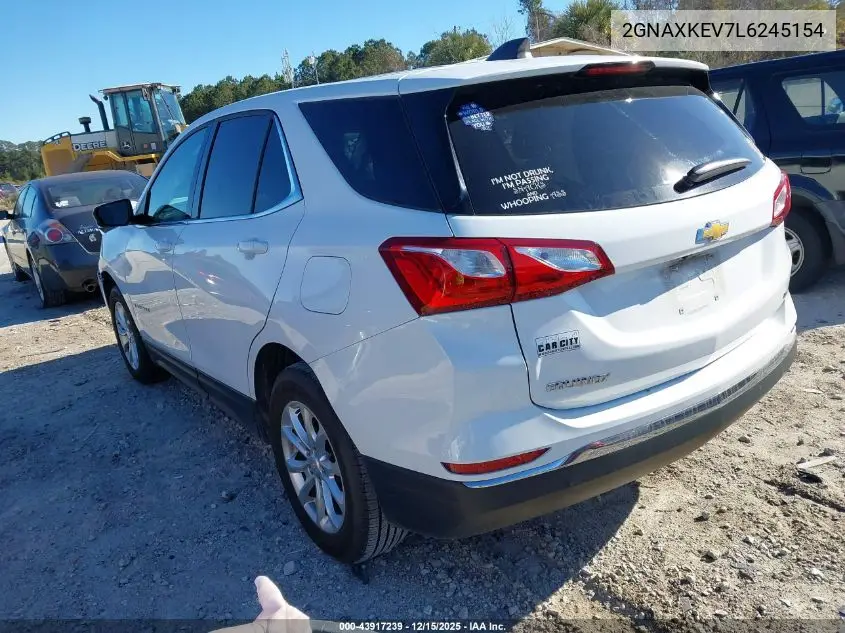 2GNAXKEV7L6245154 2020 Chevrolet Equinox Fwd Lt 1.5L Turbo