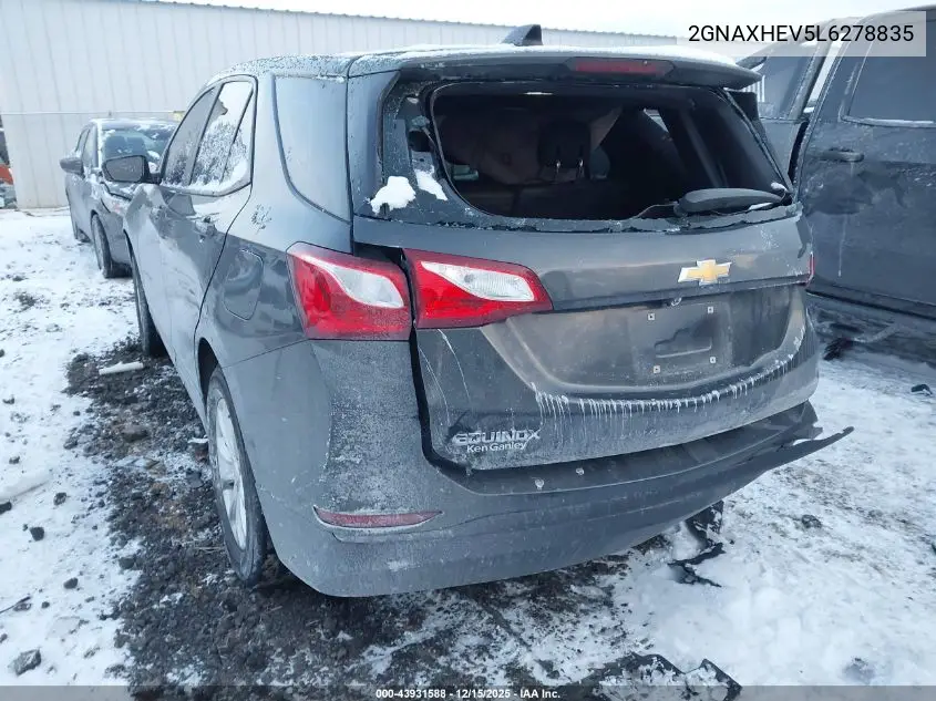 2GNAXHEV5L6278835 2020 Chevrolet Equinox Fwd Ls