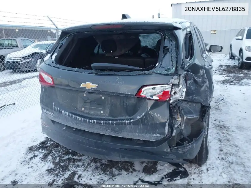 2GNAXHEV5L6278835 2020 Chevrolet Equinox Fwd Ls